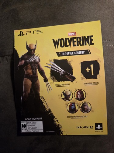 Wolverine ps5 dlc preordine - wolverine,