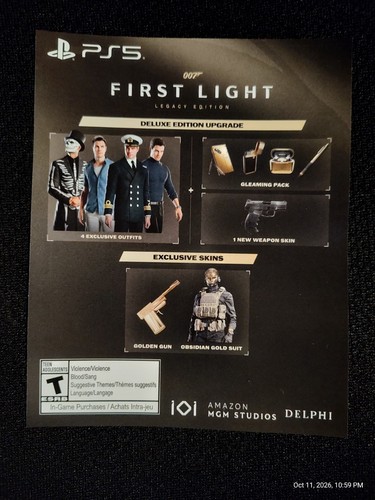 007 first light legacy - 007,