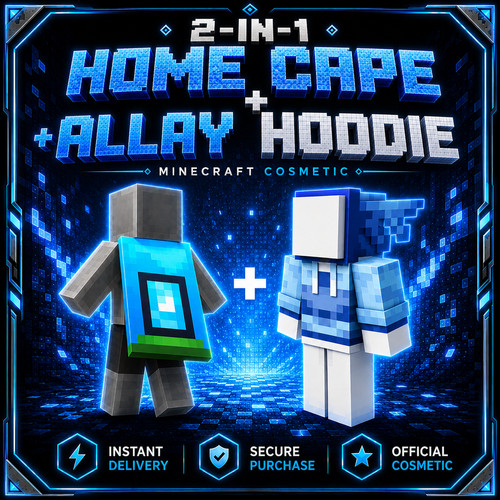 Minecraft home cape - home, felpa