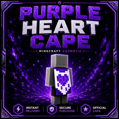 Minecraft purple heart - purple,